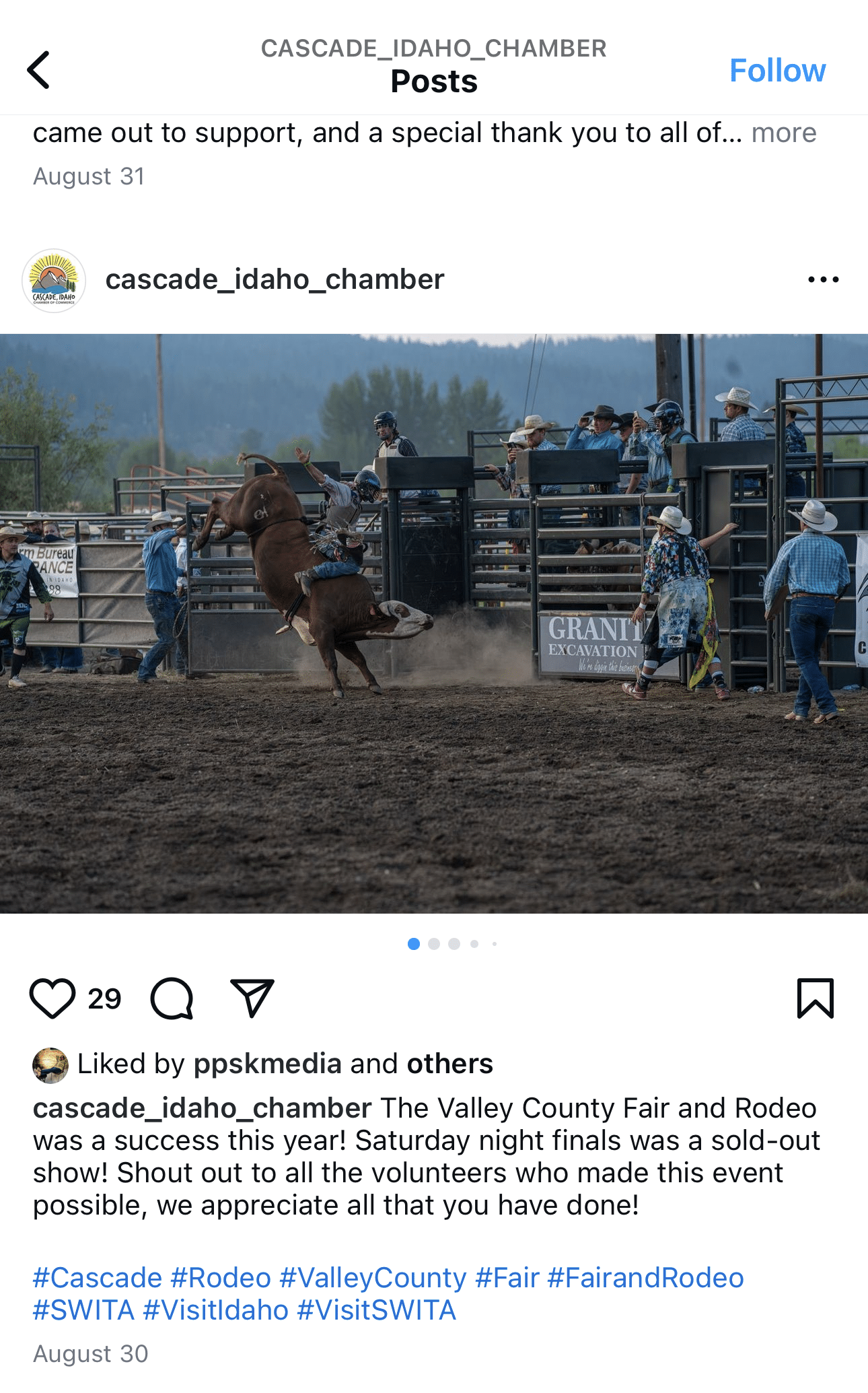 The Valley County Fair and Rodeo in Cascade, Idaho